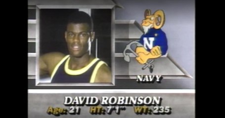San Antonio Spurs Select David Robinson #1 in 1987 NBA Draft
