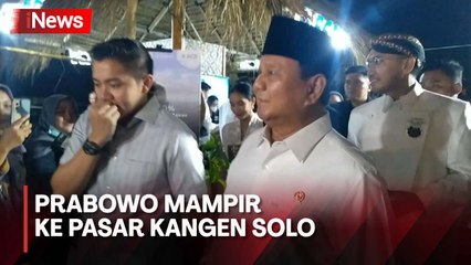 Momen Prabowo Mampir ke Pasar Kangen Solo