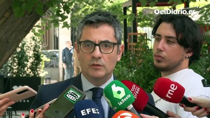 Las frases de Bolaños: "No me dejo llevar por el teatrillo de PP y Vox en Extremadura"