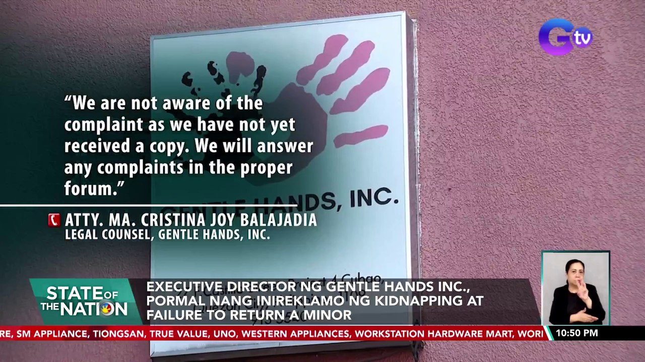 Executive director ng Gentle Hands INC., pormal...
