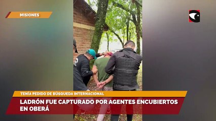 Ladrón fue capturado por agentes encubiertos en Oberá