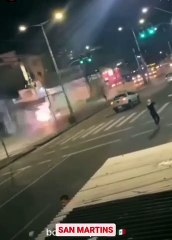 Queima de fogos na avenida San Martin causa transtornos e engarrafamento na região
