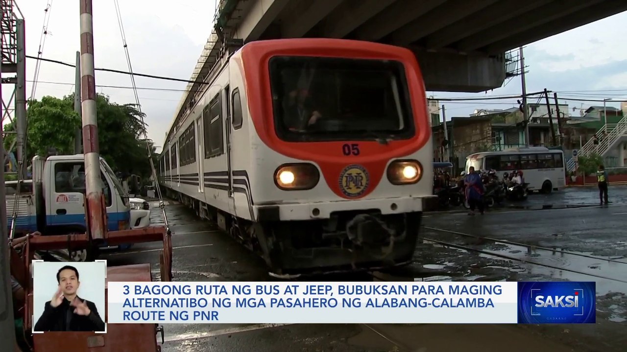 3 bagong ruta ng bus at jeep, bubuksan para maging alternatibo ng mga pasahero ng Alabang-Calamba route ng PNR | Saksi