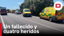 Fallece una persona y cuatro terminan heridas en un accidente de tráfico en la carretera M-507