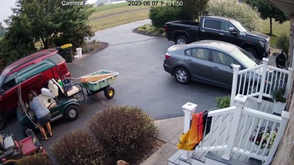 Runaway Golf Cart Takes Out Fence