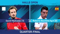 Bautista Agut takes out top seed Medvedev to reach Halle Open semi
