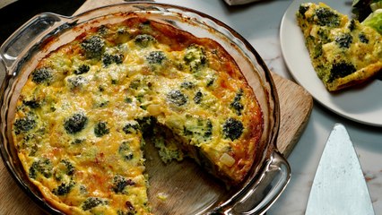 How to Make Crustless Broccoli-Cheddar Quiche