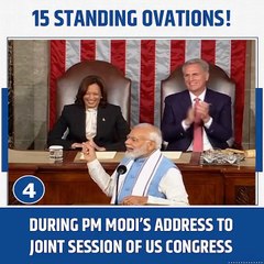 PM Modi in US Highlights | 15 standing ovations for the Indian Prime Minister's address at the US Congress