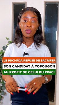 Le PDCI-RDA refuse de sacrifier son candidat de Yopougon au profit de celui du PPACI #shorts