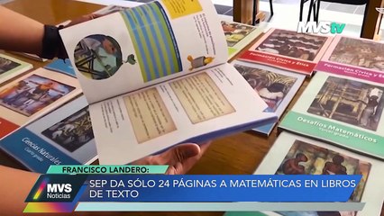 SEP da sólo 24 páginas da matemáticas en libros de texto