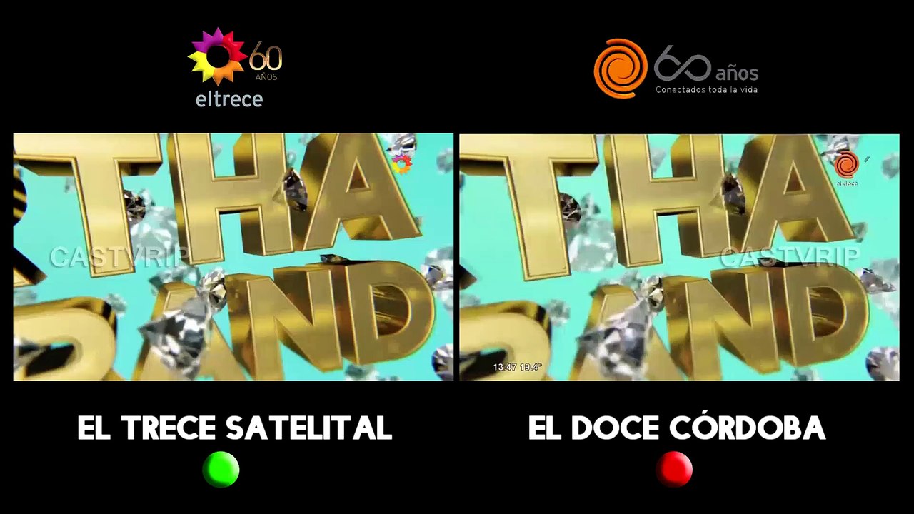 Comparación entre El Trece Satelital y El Doce de Córdoba durante la tanda publicitaria