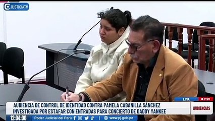 Pamela Cabanillas durante audiencia con el Poder Judicial.