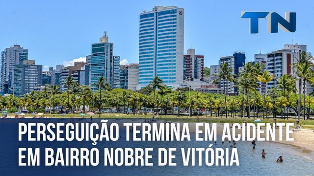 Perseguição termina em acidente em bairro nobre de Vitória