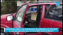 Dramático robo a un matrimonio de jubilados en City Bell y una persecución que se extendió hasta la Ruta 2