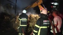 Edirne'de çiftliğin ahırında yangın paniği: Büyükbaş hayvanlar son anda kurtarıldı