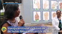 Inauguran mural inclusivo de Lengua de Señas Mexicanas en UV de Minatitlán
