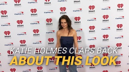 Katie Holmes Weighs In After Breaking The Internet By Wearing What Looked To Be A Mini Dress Over Jeans