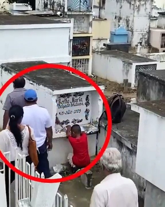 "Deseo que regreses a casa": Niño va al cementerio a mostrarle sus notas a su mamá