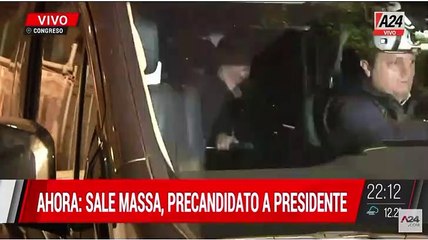 Sergio Massa sale del Congreso tras confirmarse su candidatura