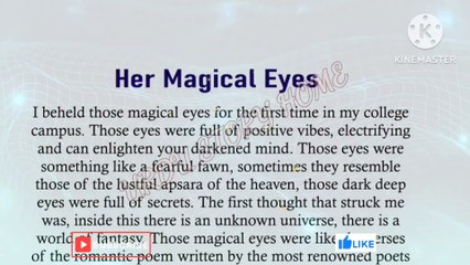 HER MAGICAL EYES ROMANCE STORY  | ENGLISH STORY