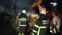 Edirne’de çiftliğin ahırında yangın paniği: Büyükbaş hayvanlar son anda kurtarıldı