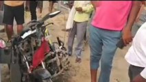 बक्सर : महादेवगंज में कार व बाइक के बीच हुई सीधी भिडंत, हादसे में बाइक सवार की हुई मौत