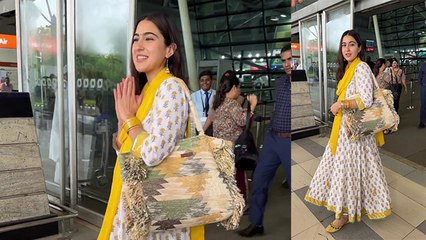 Sara Ali Khan Anarkali Suit Price Reveal, Indore Event पर जाते Airport Full Video। Boldsky