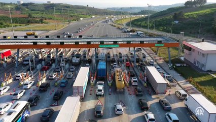 İstanbul-İzmir Otoyolu'nda bayram tatili yoğunluğu başladı