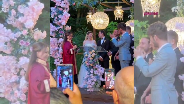 Cihan Şimşek ile Sinem Şimşek'in düğününe ünlüler akın etti! Kardeşlerim dizisinin Oğulcan'ı...