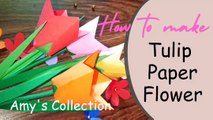 How to make Paper Tulip Flower | Tulip Flower | DIY Paper Tulip Flower