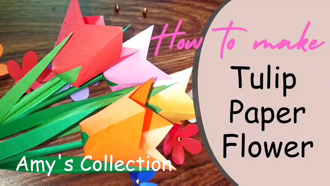 How to make Paper Tulip Flower | Tulip Flower | DIY Paper Tulip Flower