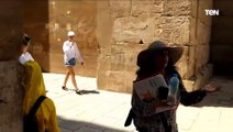 بيب جوارديولا في معبد الكرنك خلال رحلته السياحية بمصر