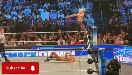 Asuka with a stealthy attack on The Queen Charlotte Flair - WWE Smackdown 6/23/23