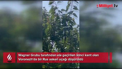 Voronezh'da bir Rus askeri uçağı düşürüldü