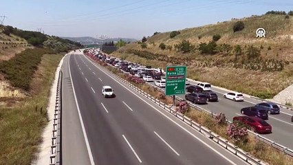 İstanbul-İzmir Otoyolu'nda 'bayram' yoğunluğu