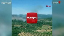 İzmir'in Bergama ilçesinde Bergama'da orman yangını