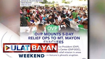 Download Video: OVP, nagsagawa ng 5 araw na relief ops sa Mayon evacuees