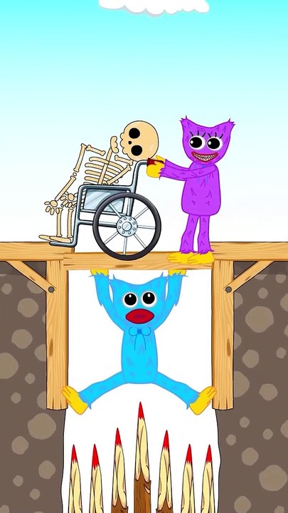 TOP 3 Funny Cartoons with Huggy Wuggy and Kissy Missy _  #shorts (1)