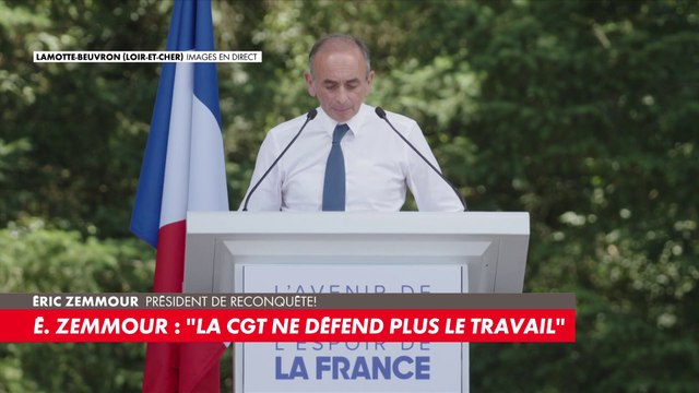 Eric Zemmour : «Je veux demander solennellement à l'État, l'arrêt de toute subvention à la CGT»