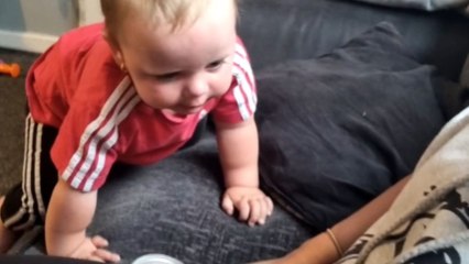 Baby girl finds herself in a 'stinking' situation following sister's return home