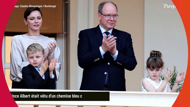 Albert de Monaco si fier de son fils Jacques, sa copie conforme très élégante au balcon du palais princier