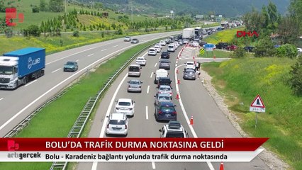 Karadeniz bağlantı yolunda trafik yoğunluğu
