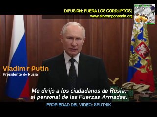 VLADÍMIR PUTIN DA MENSAJE A LA NACIÓN Y ACUSA A PRIGOZHIN, DEL GRUPO WAGNER, DE ALTA TRAICIÓN