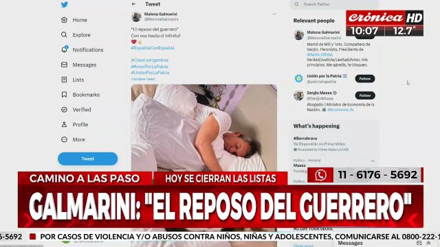 Elecciones 2023: la tierna foto de Massa que publicó Malena Galmarini