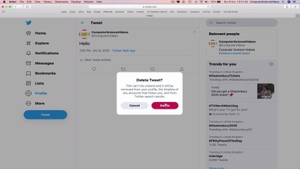 How to USE Twitter on a Computer - Delete a Tweet | Tutorial 14