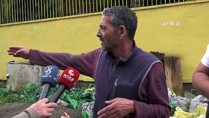 Rize'de doğal gaz çalışması nedeniyle yollar pislik içinde