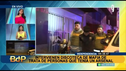 Independencia: Intervienen discoteca de mafia de trata de personas con armamento