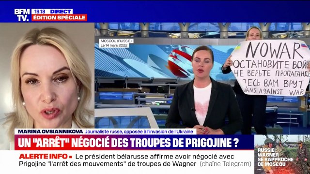 Rébellion de la milice russe Wagner: Il est possible qu'en Russie se mette en place une dictature militaire , affirme la journaliste opposante russe, Marina Ovsiannikova