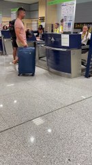 Man Tosses Luggage When His Suitcase Weighs Too Much