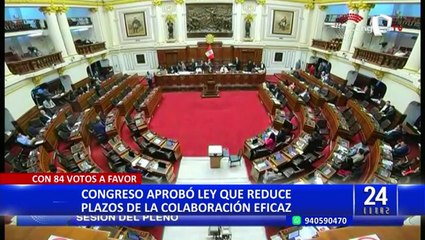 Congreso aprueba ley que limita la colaboración eficaz